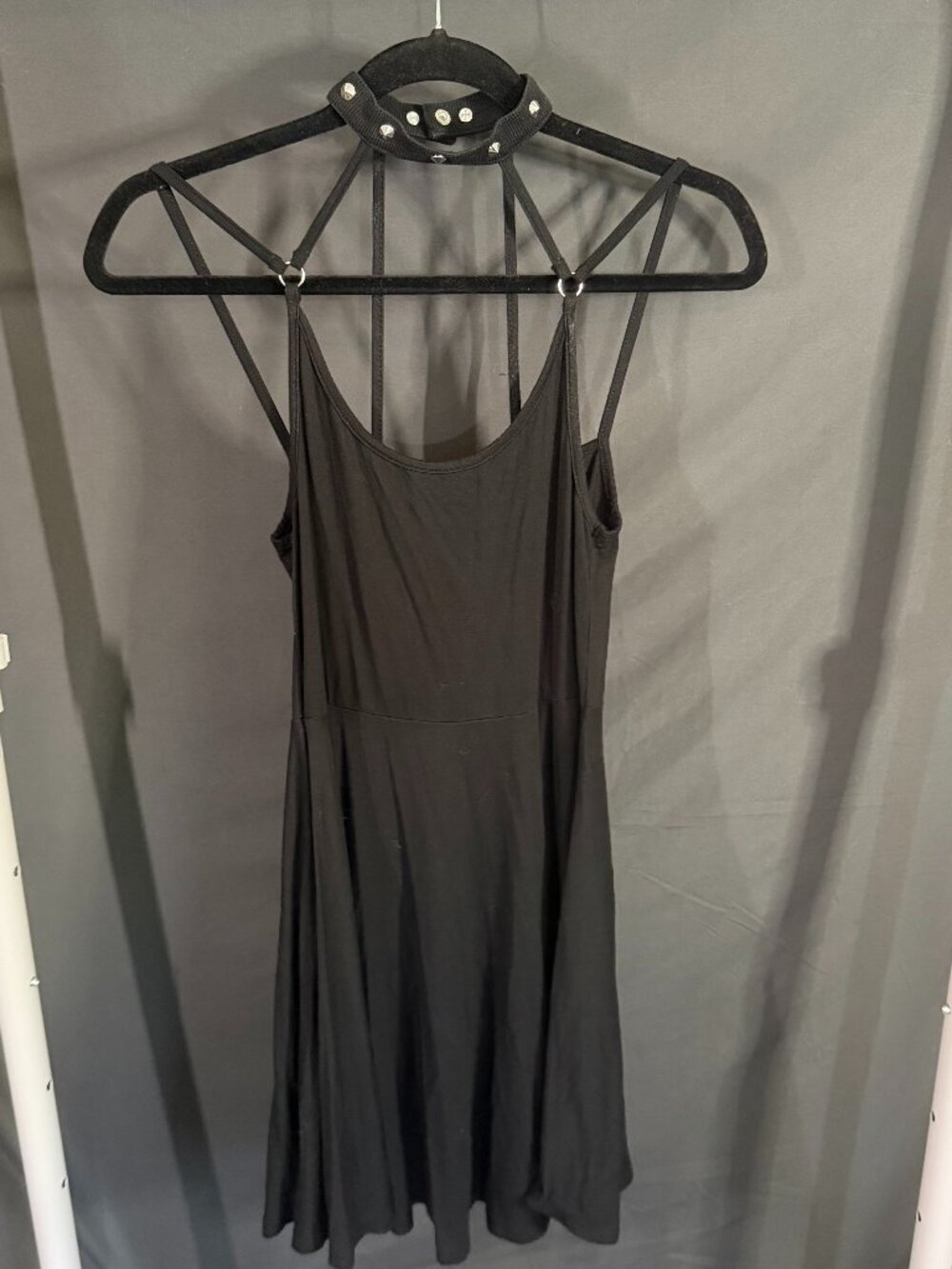 Killstar Studded Collar Strappy Summer Dress